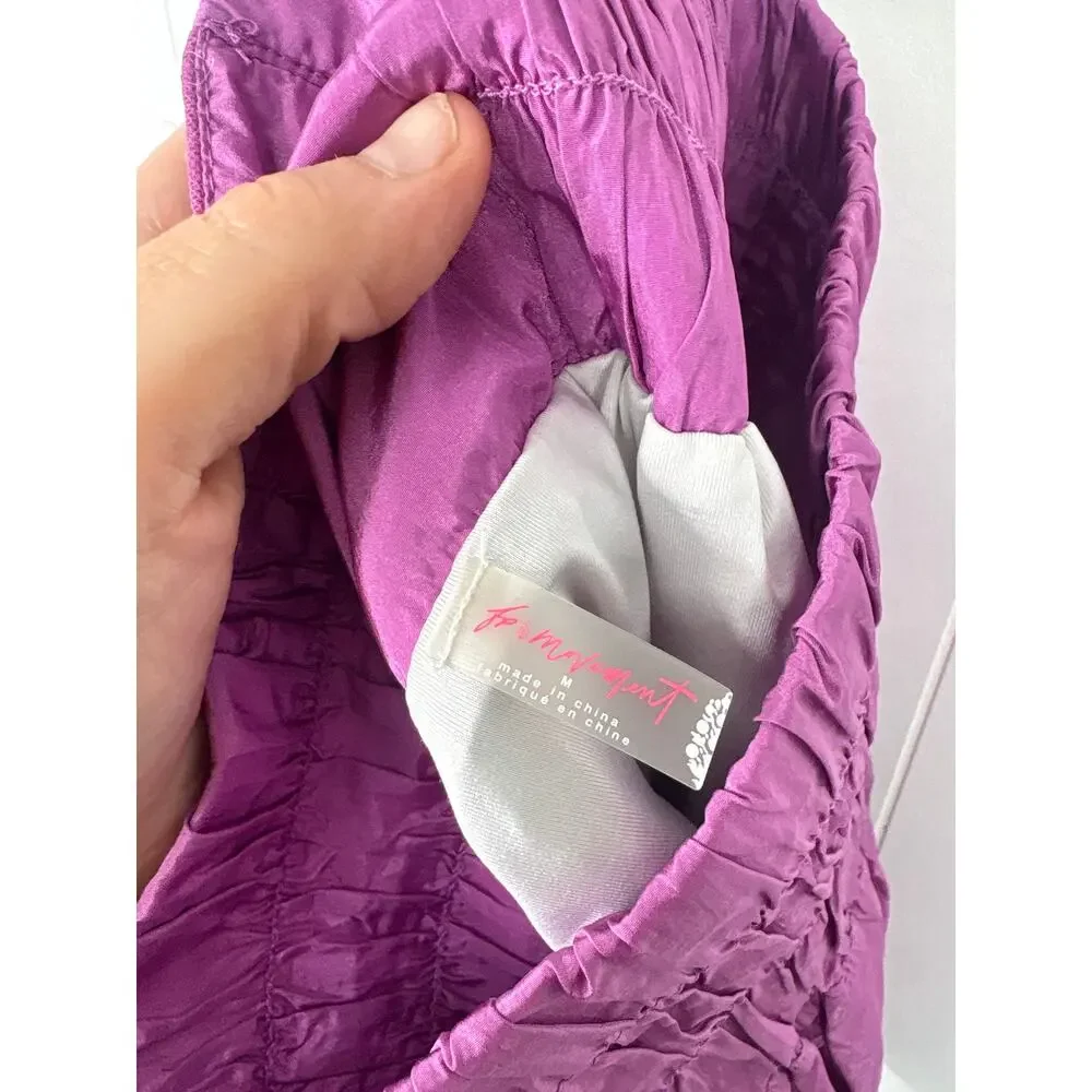 Free People Movement Way Home Shorts Medium Fuschia Magenta Purple Pink